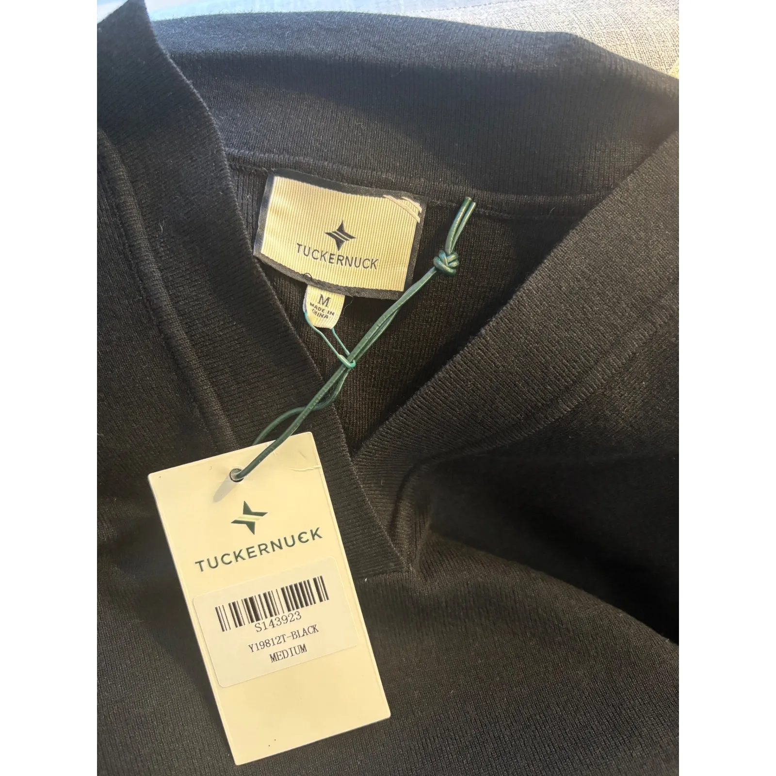 TuckerNuck Luxury Knit Polo Sweater Dress - Medium NWT Classic Black MSRP $198 - Image 2