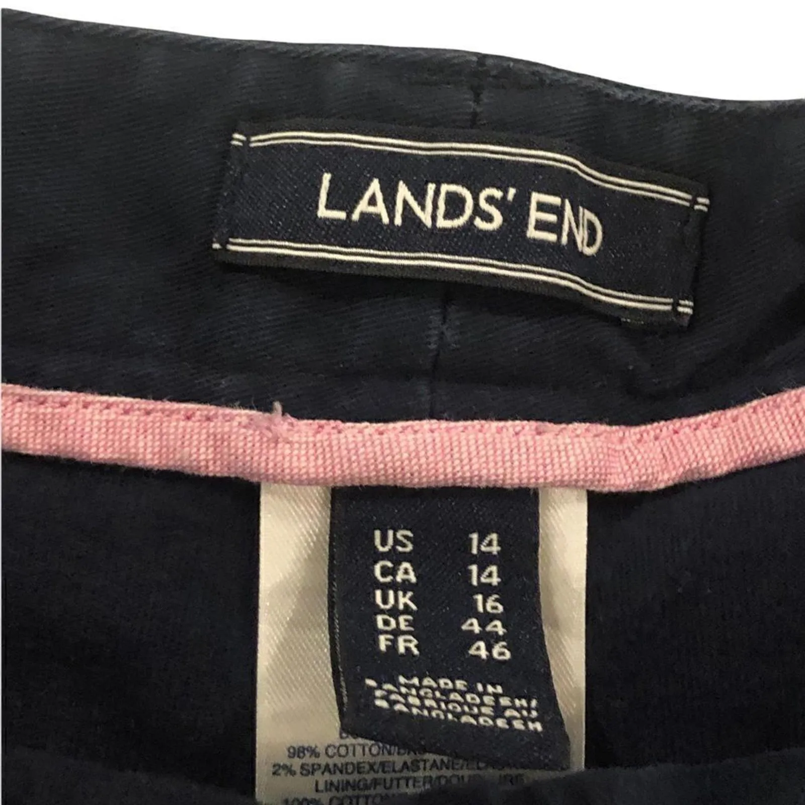 Lands’ End Women’s Size 14 Navy Blue Cotton Skort Casual Everyday Wear - Image 2