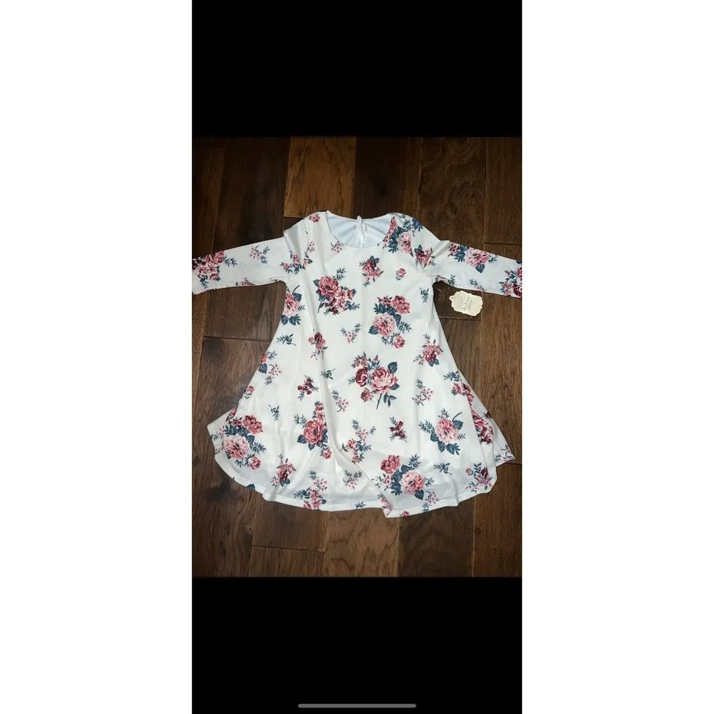 Altar’d State dress floral knit boho a-line pink womens - Image 2