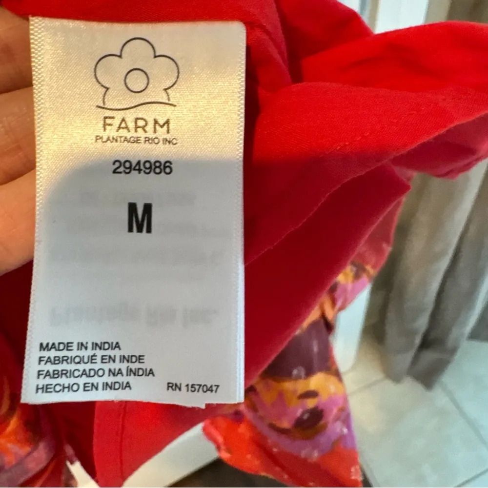 Farm Rio Banana Juice Collared Orange Red & Pink Mini | M - Image 7