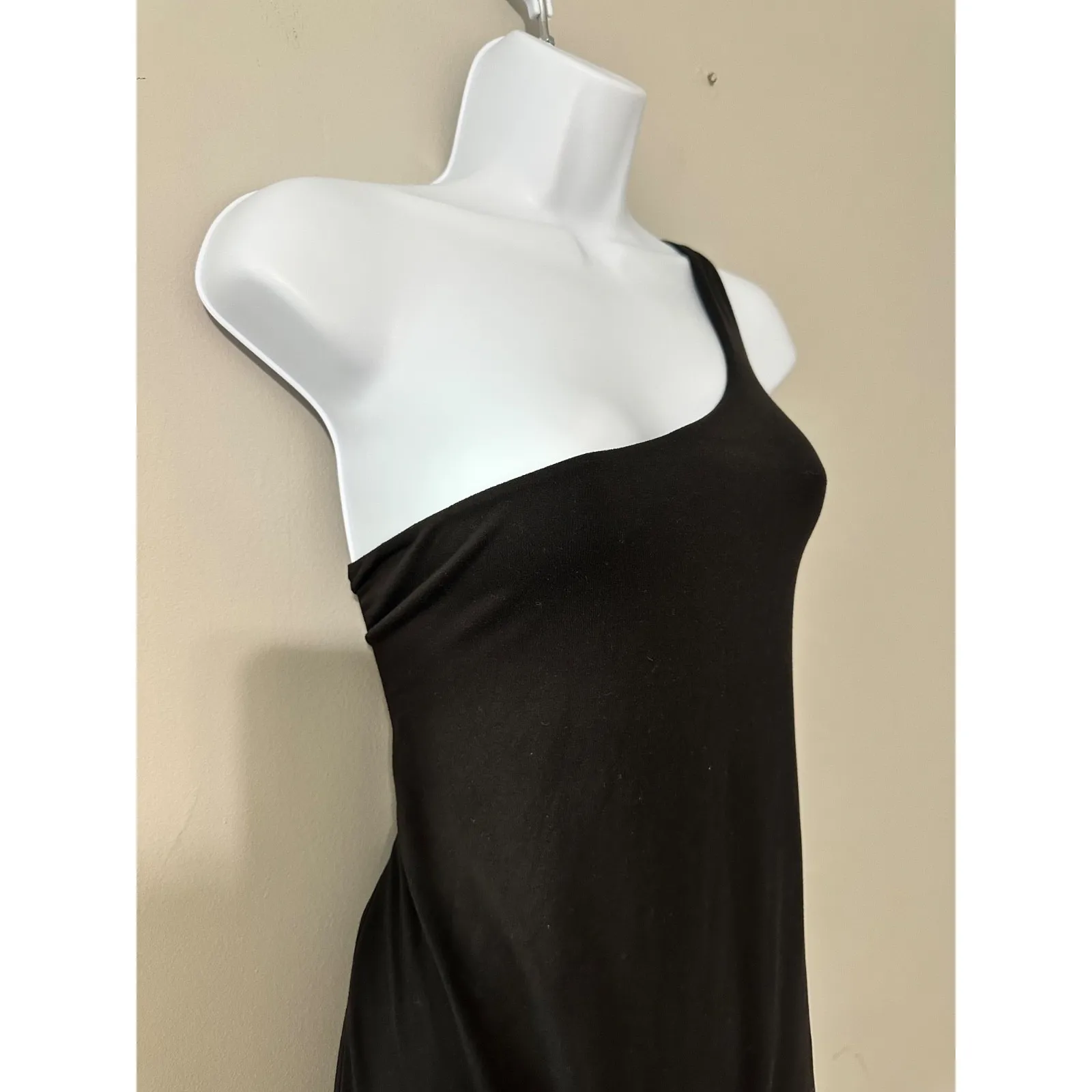 BUMPSUIT REVOLVE THE ROMEE COMBISHORT ROMPER ONE SHOULDER BLACK EUC SIZE L Size L - Image 3