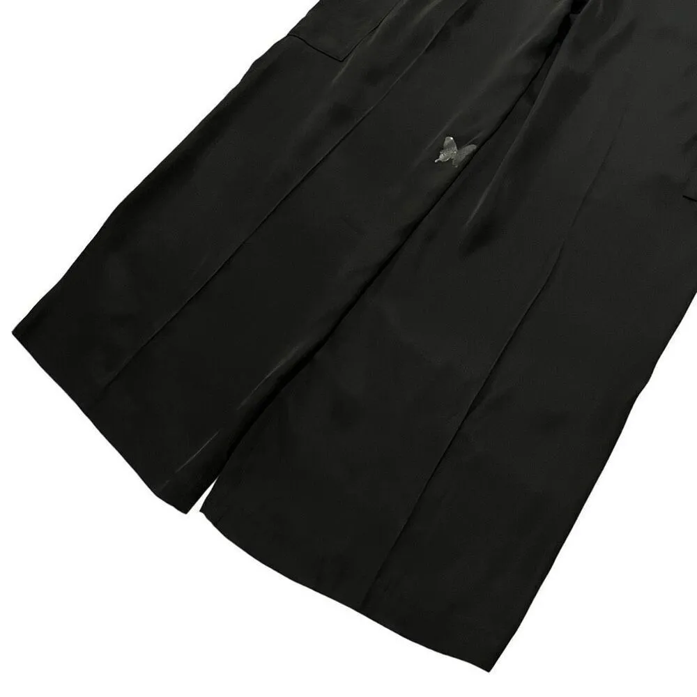 Loulou Studio Carmel Cargo Wide‎ Leg Pant in Black - Image 14