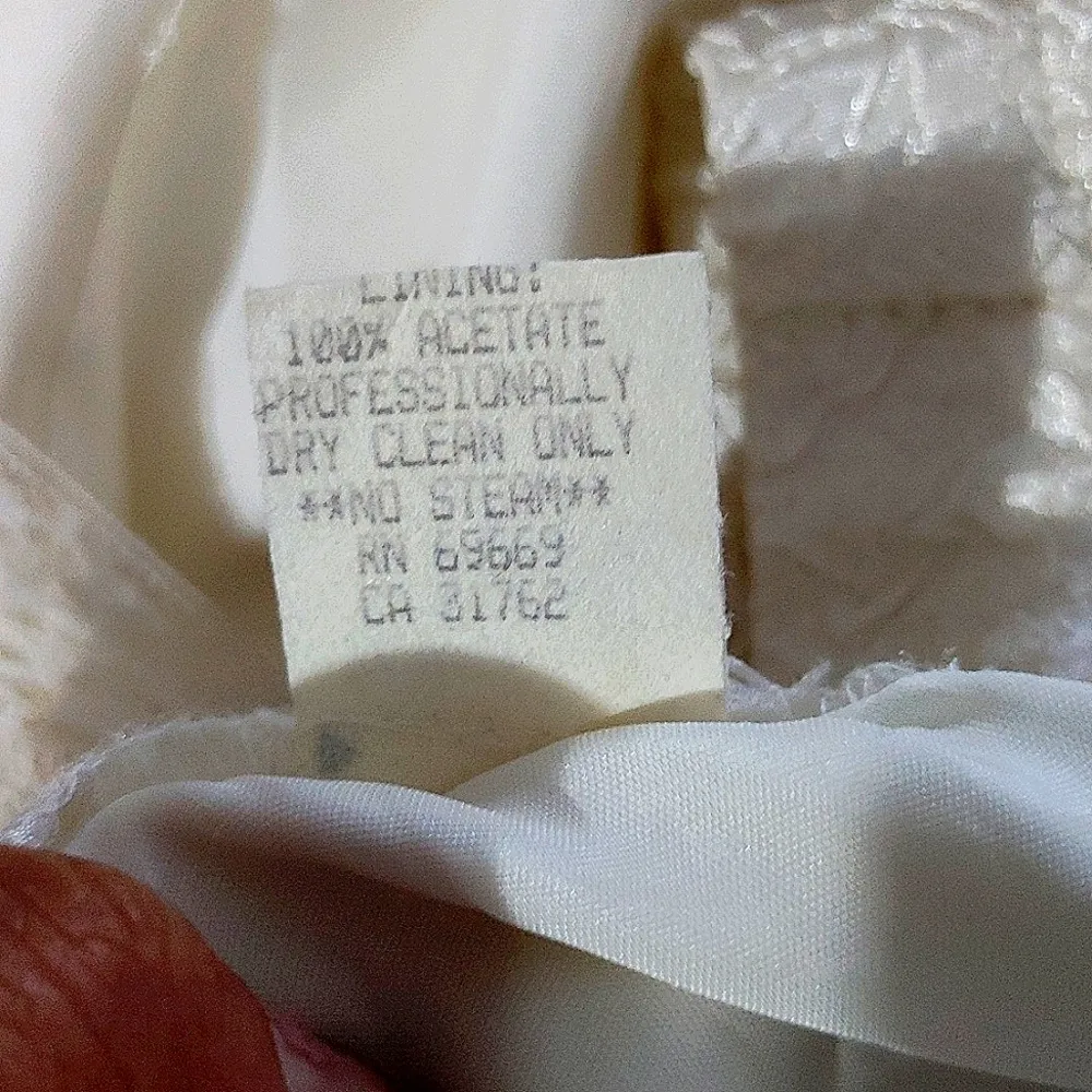 Vintage Ursula of Switzerland Ivory Sequin Collar Skirt Suit Set Size 10 - Image 14