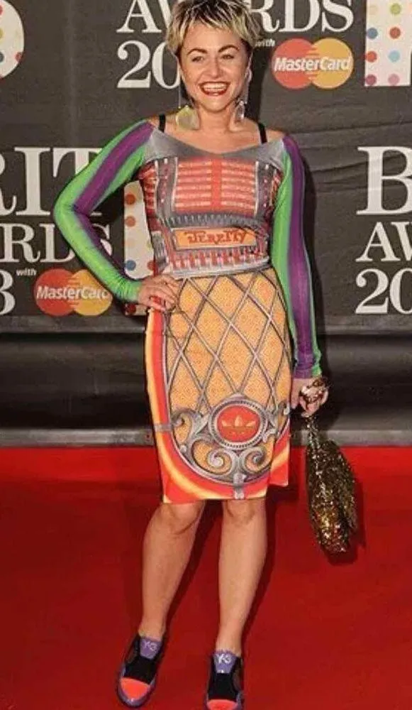 Adidas Originals Jeremy Scott jukebox Dress x29867 Retro Art to Wear Small - Image 13