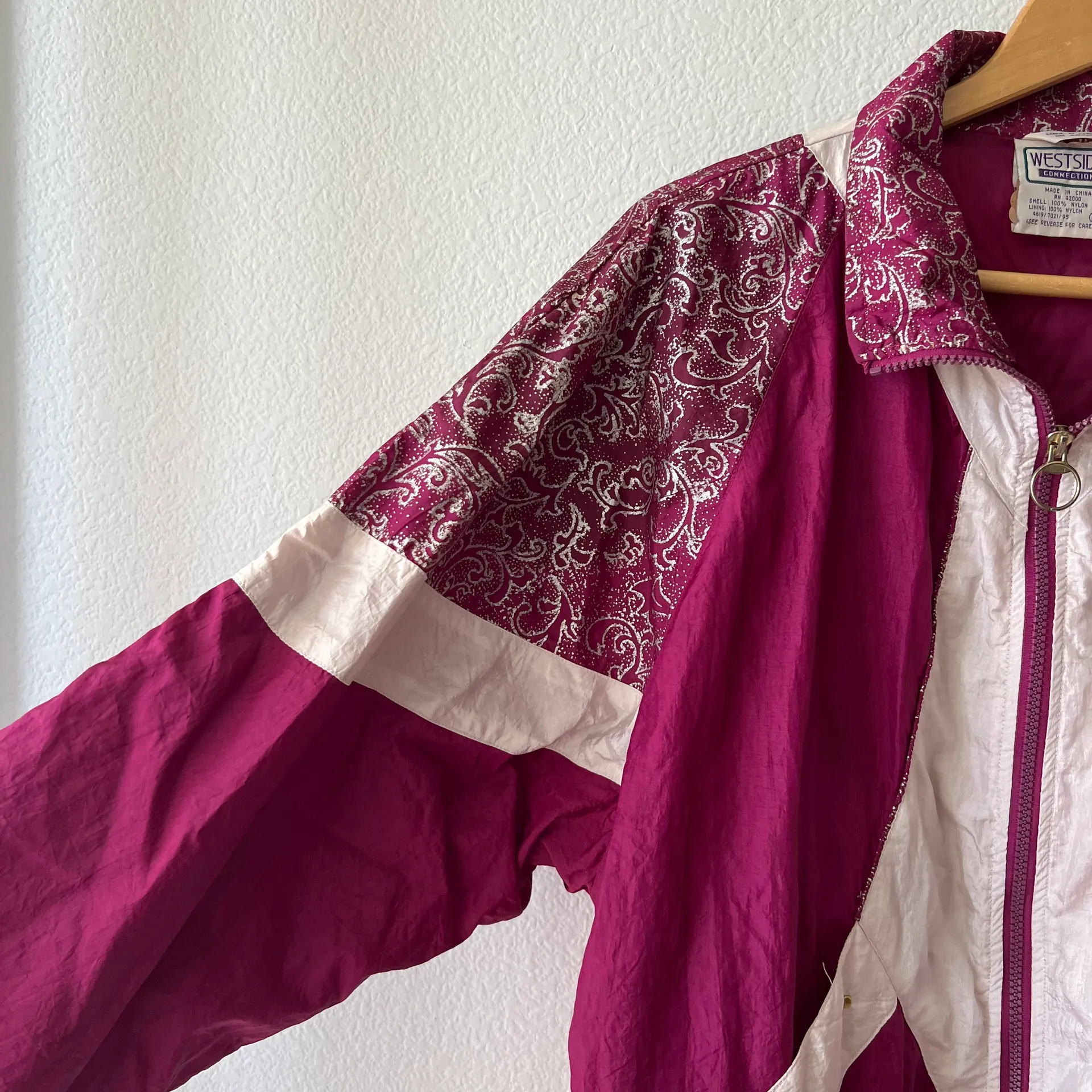 Vintage 80s Pink Windbreaker Size L - Image 3