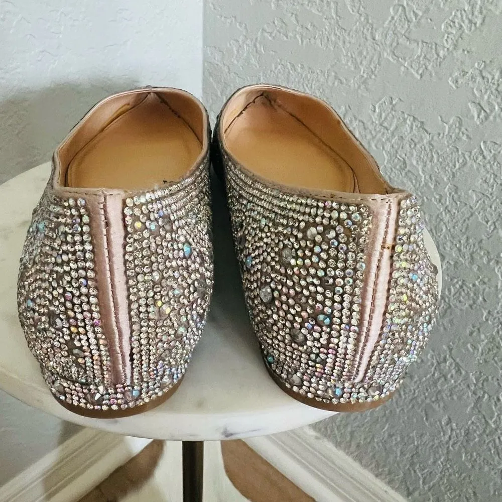 BETSEY JOHNSON Rhinestone Crystal Pavé Pointed Toe Flat, SPARKLE, Size 8.5, NWOT - Image 16