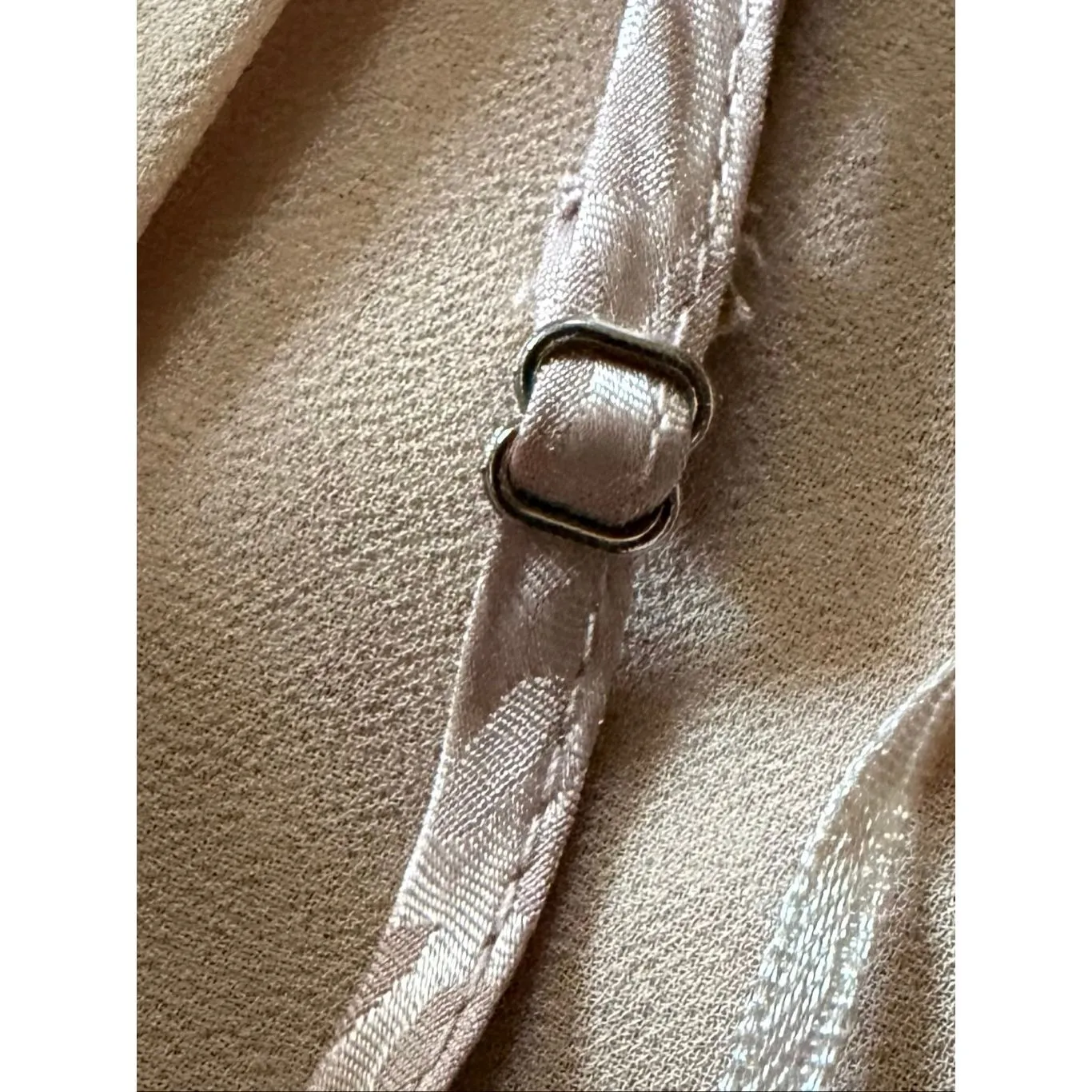 Lush Mocha Satin Leopard Print Slip Dress Adjustable Straps Size S - Image 9