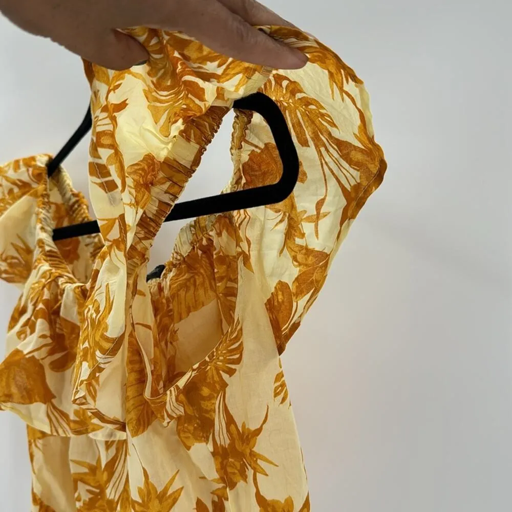 Banana Republic golden rays cropped off shoulder peasant top summer size XS - Image 6