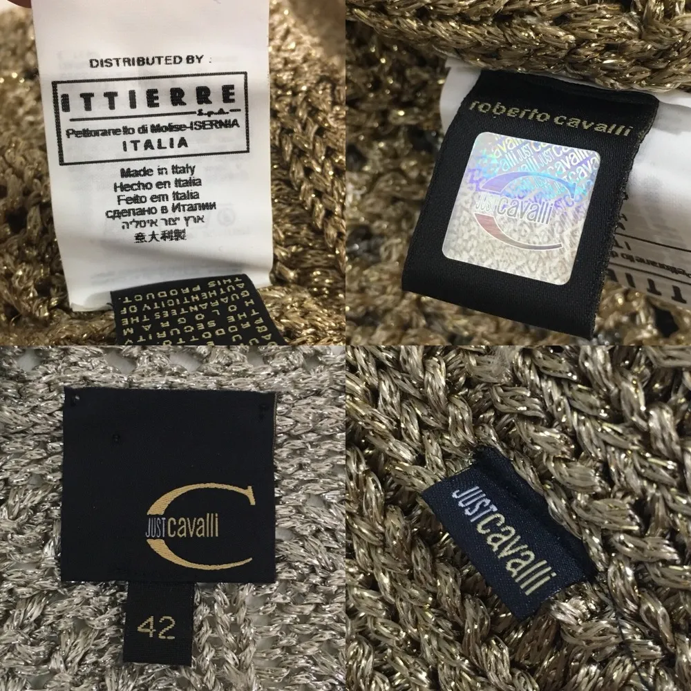 Vintage Just Cavalli Metallic Gold Sweater - Image 7