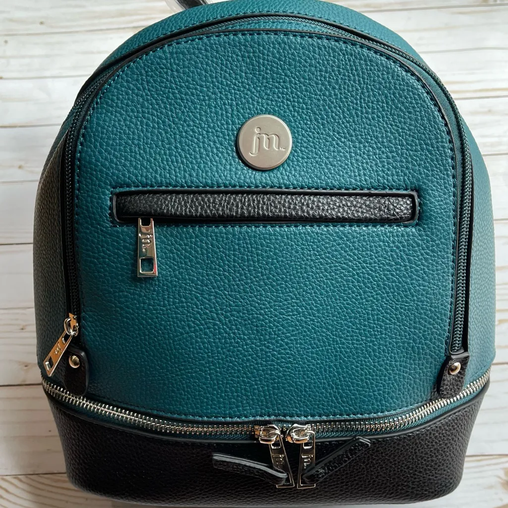 New Jessica Moore Designer Mini Teal Backpack with Dust Cover Blue - Image 5