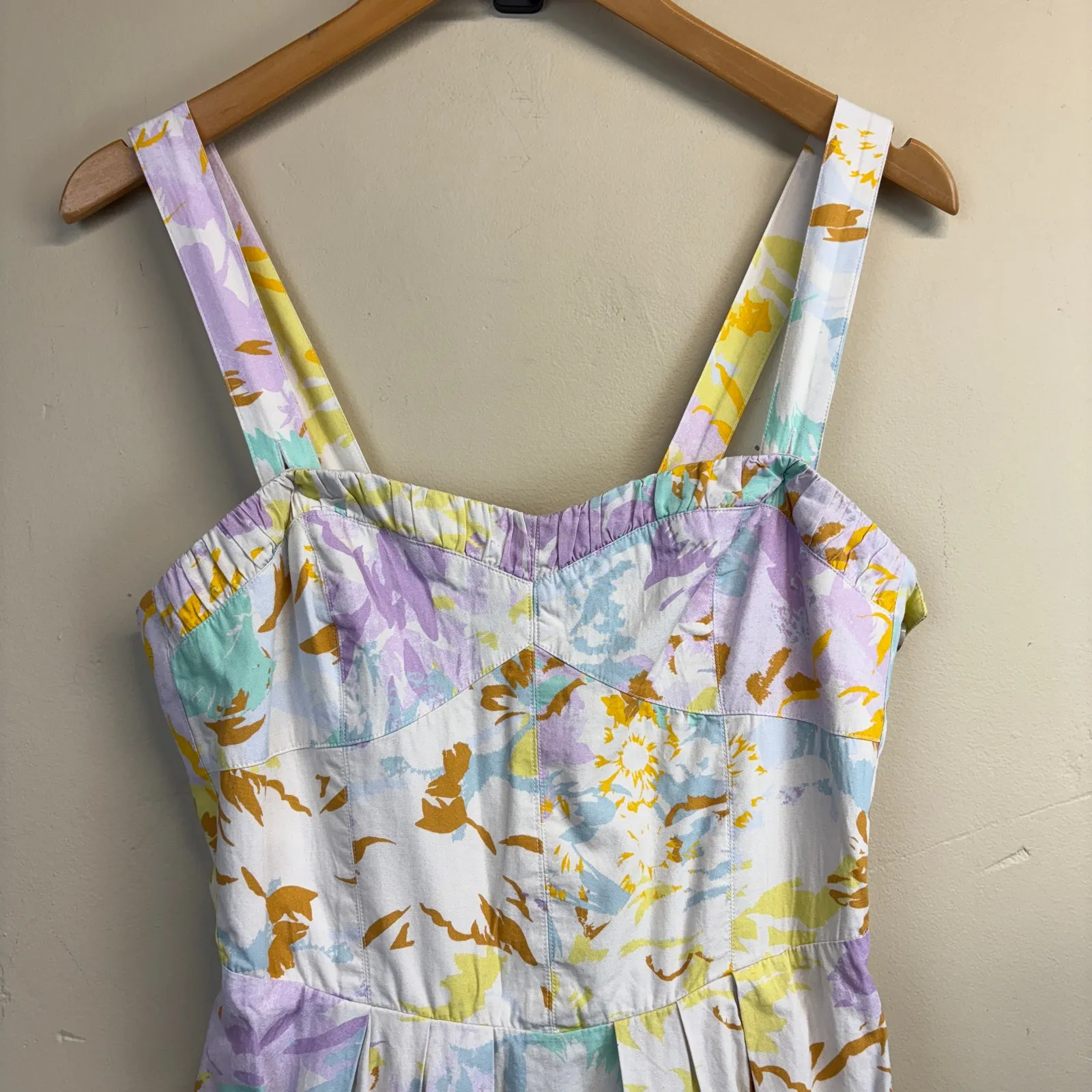 Anthropologie Maeve Sweetheart Corset A-Line Floral Dress Removable Straps XS - Image 3