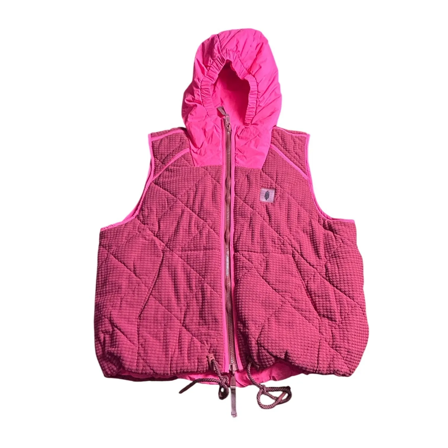 Free People Movement Recreation Reversible Hooded Puffer Vest Sour Cherry Medium - Image 6