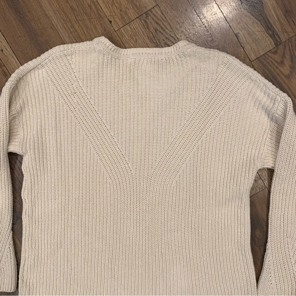 Workshop Republic Clothing Womans Creme Knit Sweater Size Medium - Image 6
