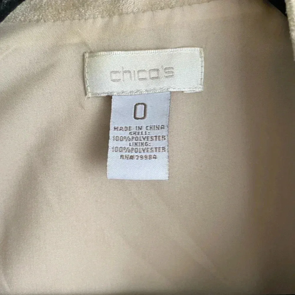 Chico’s Vegan Suede Vest Jacket Size‎ 0 Small EUC! - Image 3