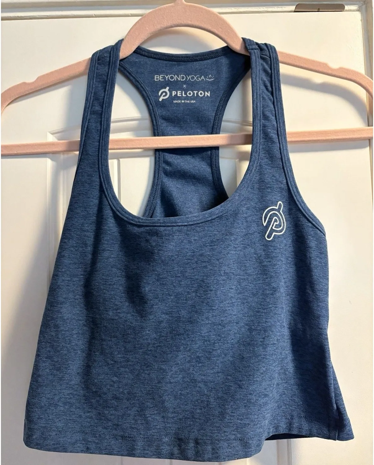 Beyond Yoga X Peloton Women's Tank Top Medium Blue Racerback Athletic Activewear - Image 1