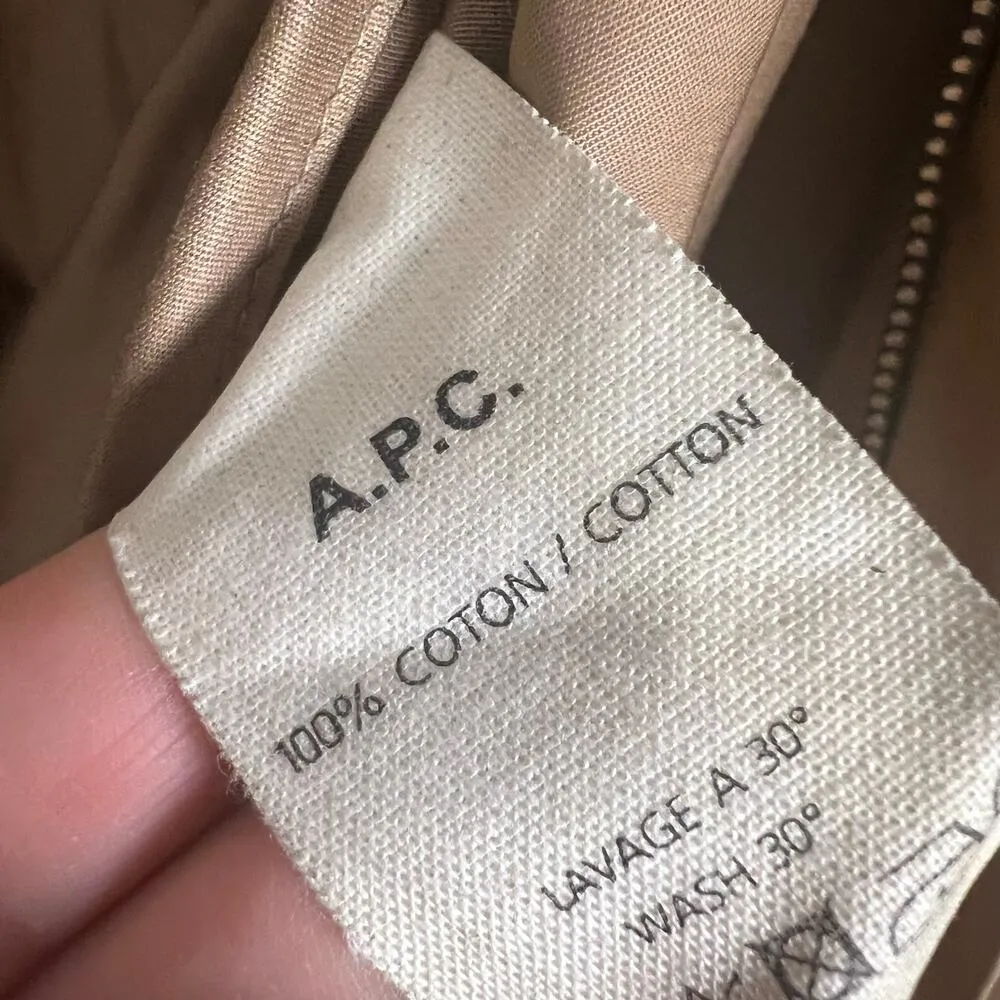 A.P.C. Camel Brown Anorak Hooded Jacket Size Medium - Image 13