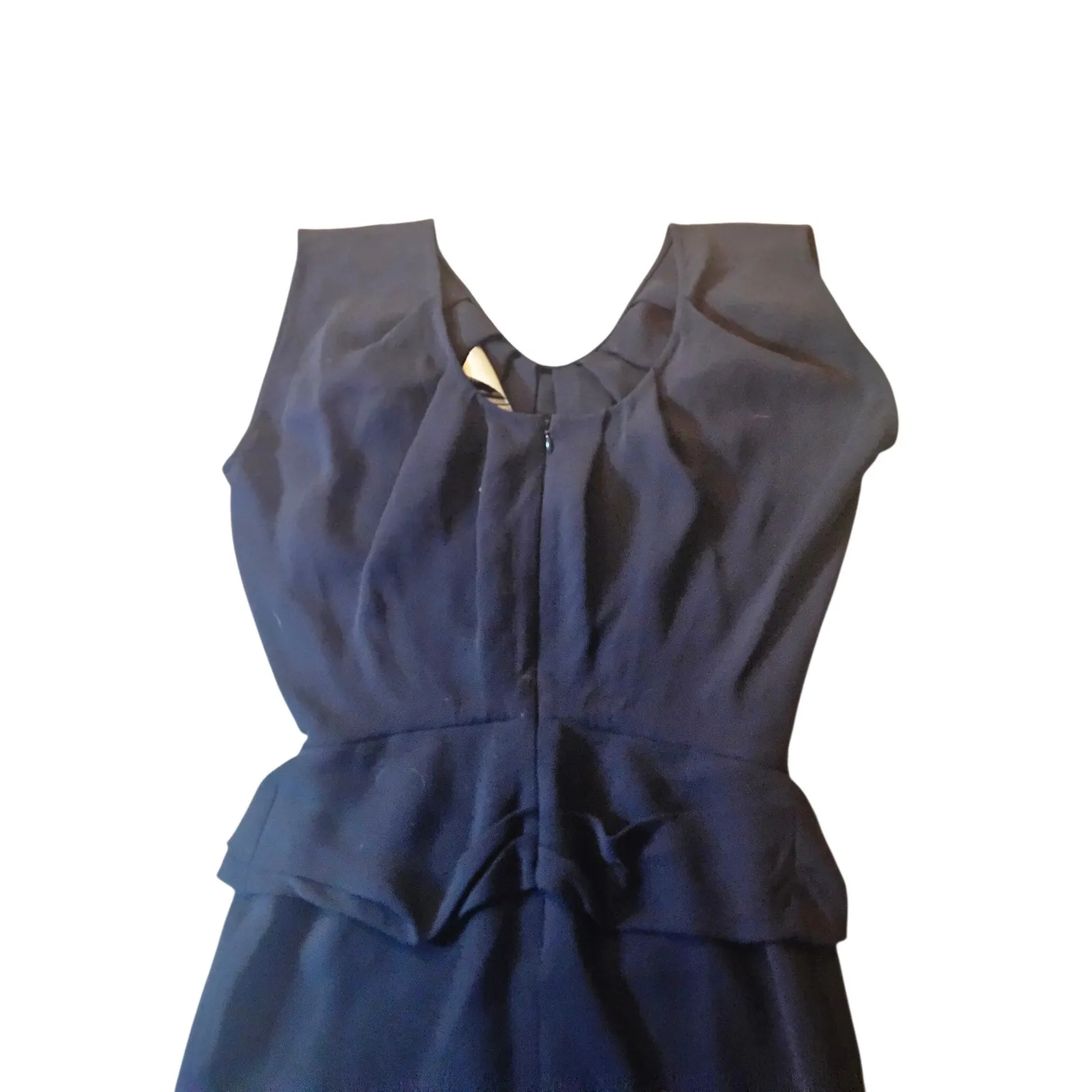 3.1 Phillip Lim Navy Blue Sleeveless Peplum Sheath Dress Size 6 - Image 7