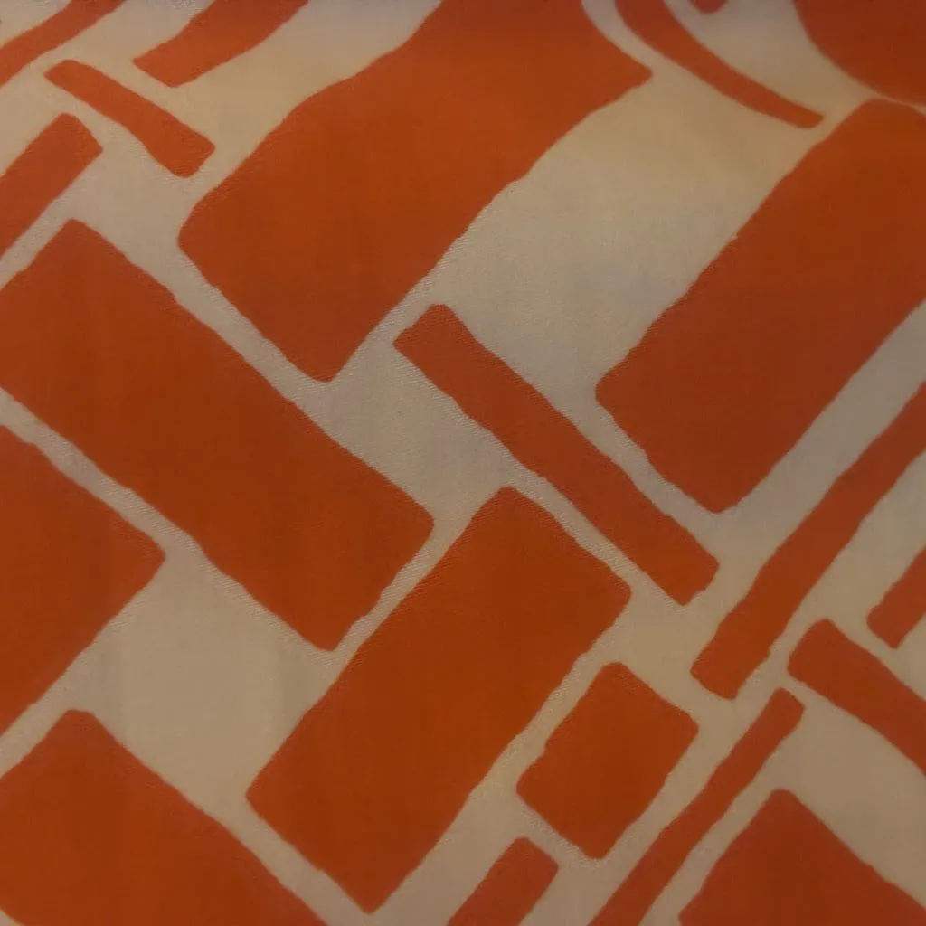 Melly M Women’s orange And White Geoprint Pencil Skirt,‎ Size 10 - Image 2