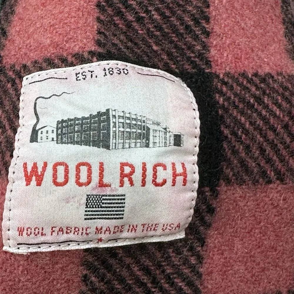 Woolrich Wool Buffalo Check Plaid Pullover Hooded Poncho USA Made Women's Medium - Image 7