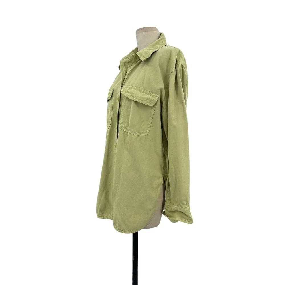 Aritzia Wilfred Free Nova Button Up‎ Top Shacket in Birch Green Size Medium - Image 6