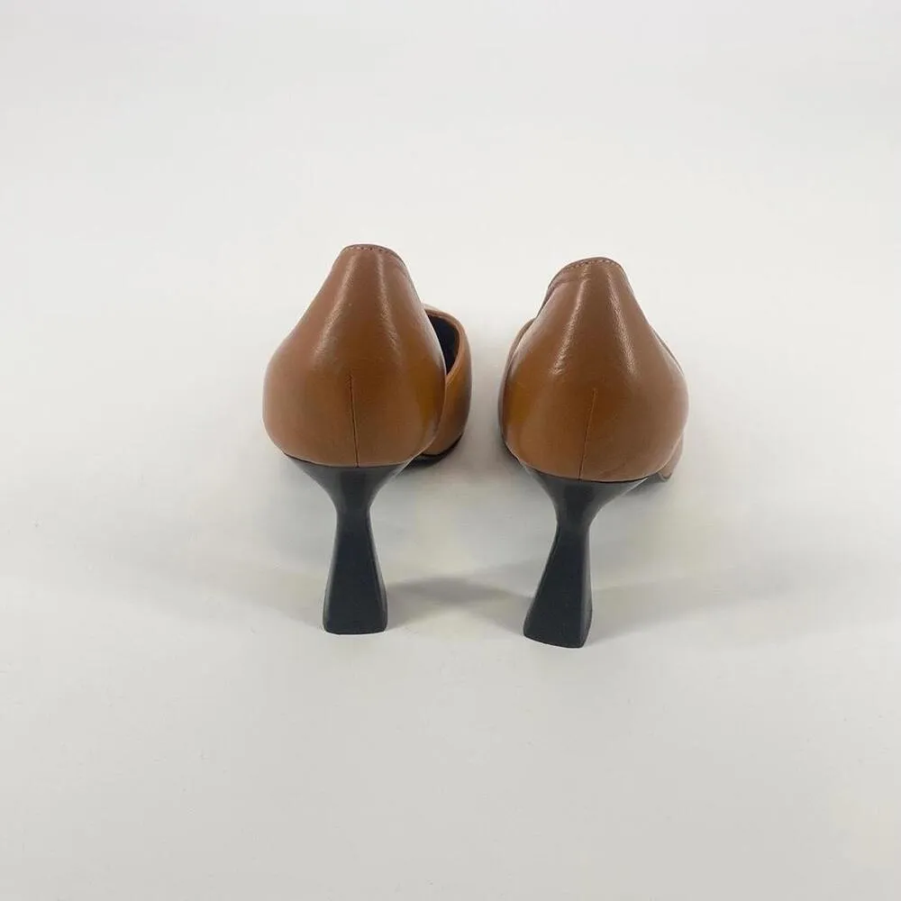 Mango Brown Square Toe Heels - Image 5