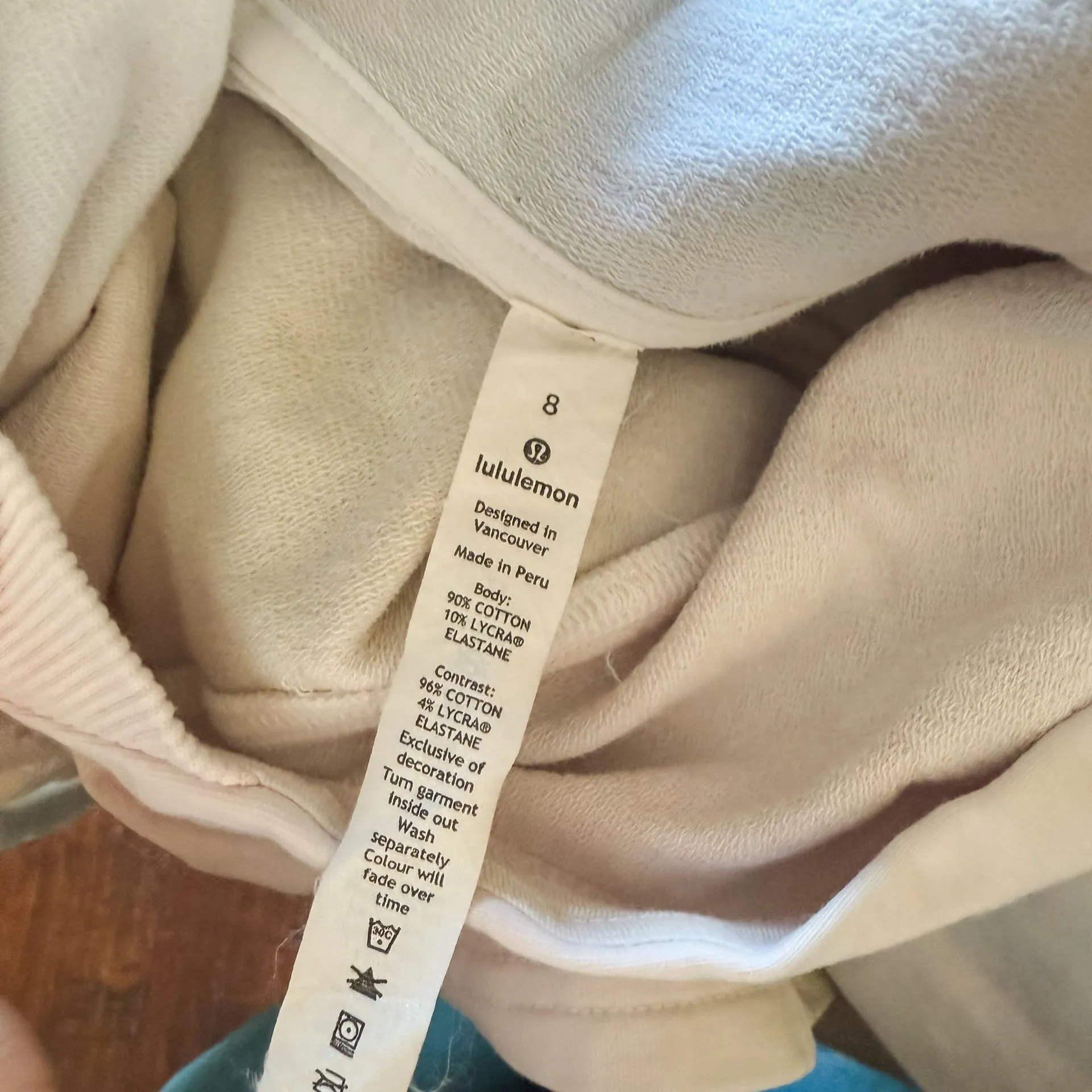 Lululemon All Yours Cropped Hoodie Tie Dye Cotton Candy Wash size 8 cotton Pink Size M - Image 4