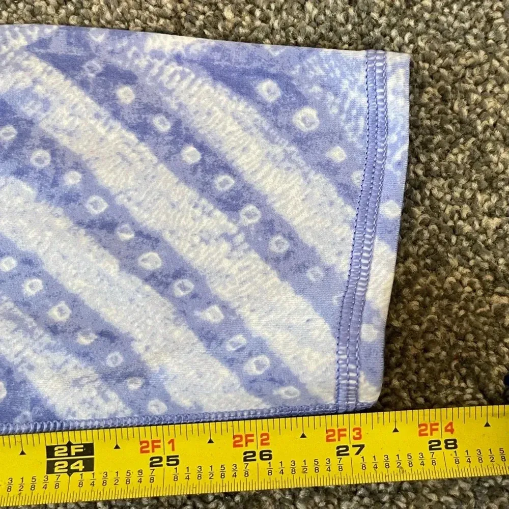 Aerie Chill Play Move blue geometric print high waist leggings large - Image 5