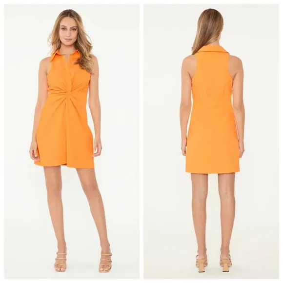 NEW Cinq à Sept Sleeveless McKenna Dress Clementine Orange - Image 2