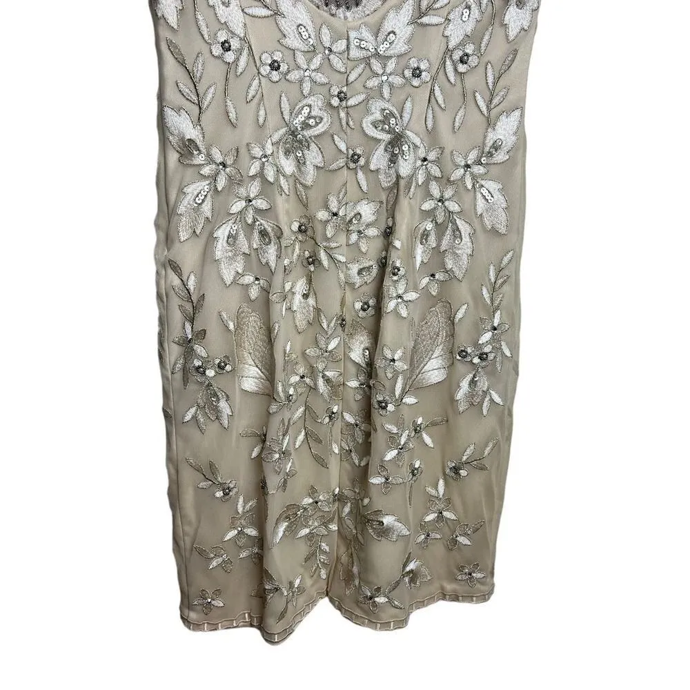 Sue Wong Nocturne Beaded Embroidered Cocktail Dress Sz. 4 - Image 11