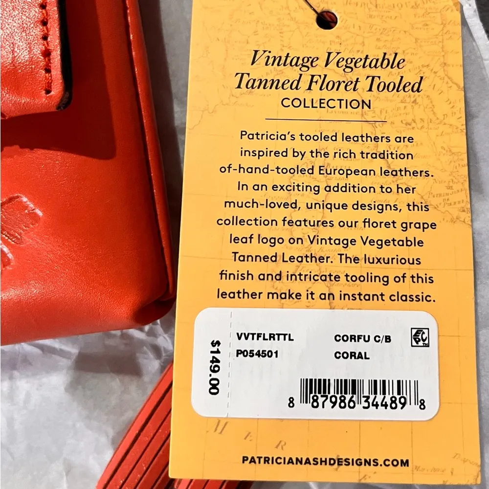 Patricia Nash crossbody Vintage Vegetable
Tanned Floret Tooled women’s bag - Image 9