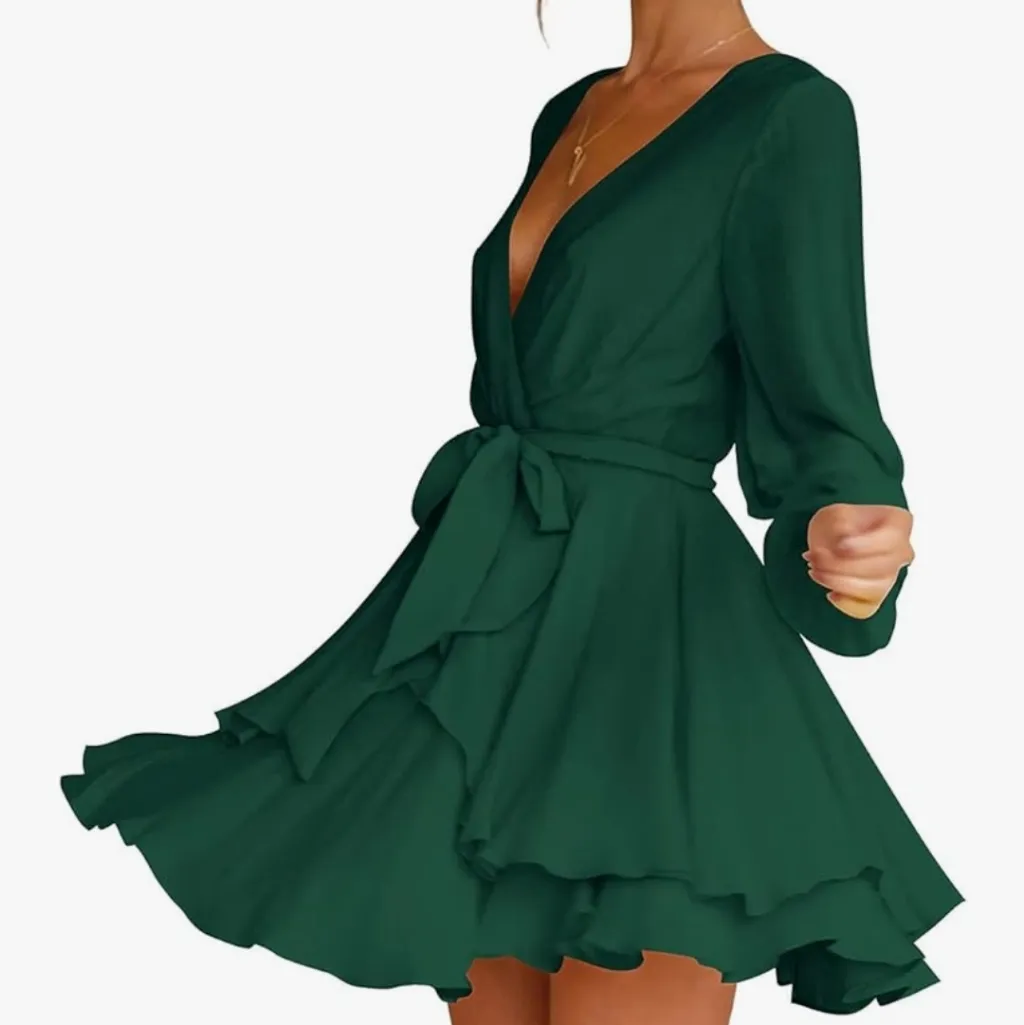 Emerold long sleeve dress Deep V - Image 2