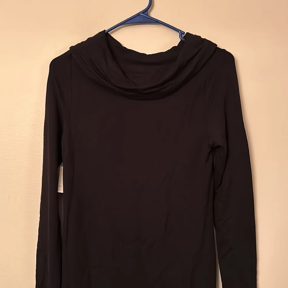 NWT Size XS Daily Ritual Long Sleeved Black Dress With Drawstrings OVERSIZED - Image 5
