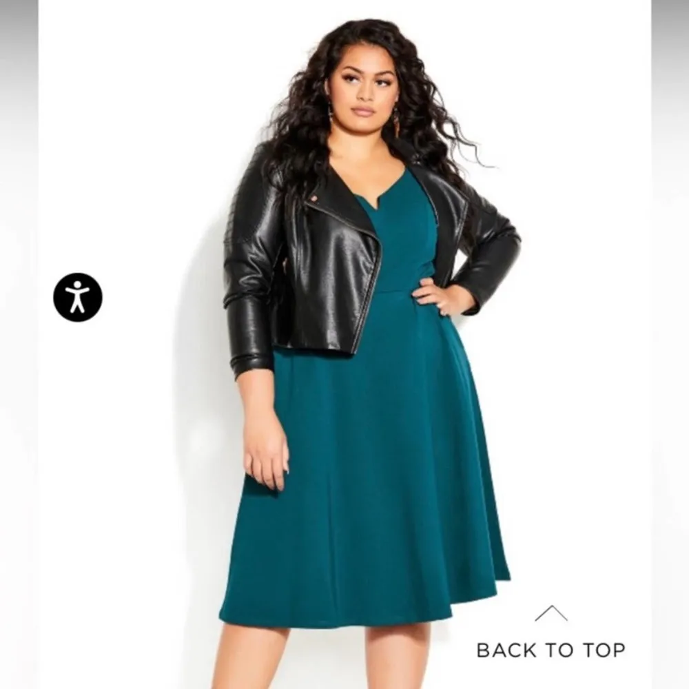 City Chic Teal Blue Cute Girl Dress Sz.M(18) NWT - Image 2