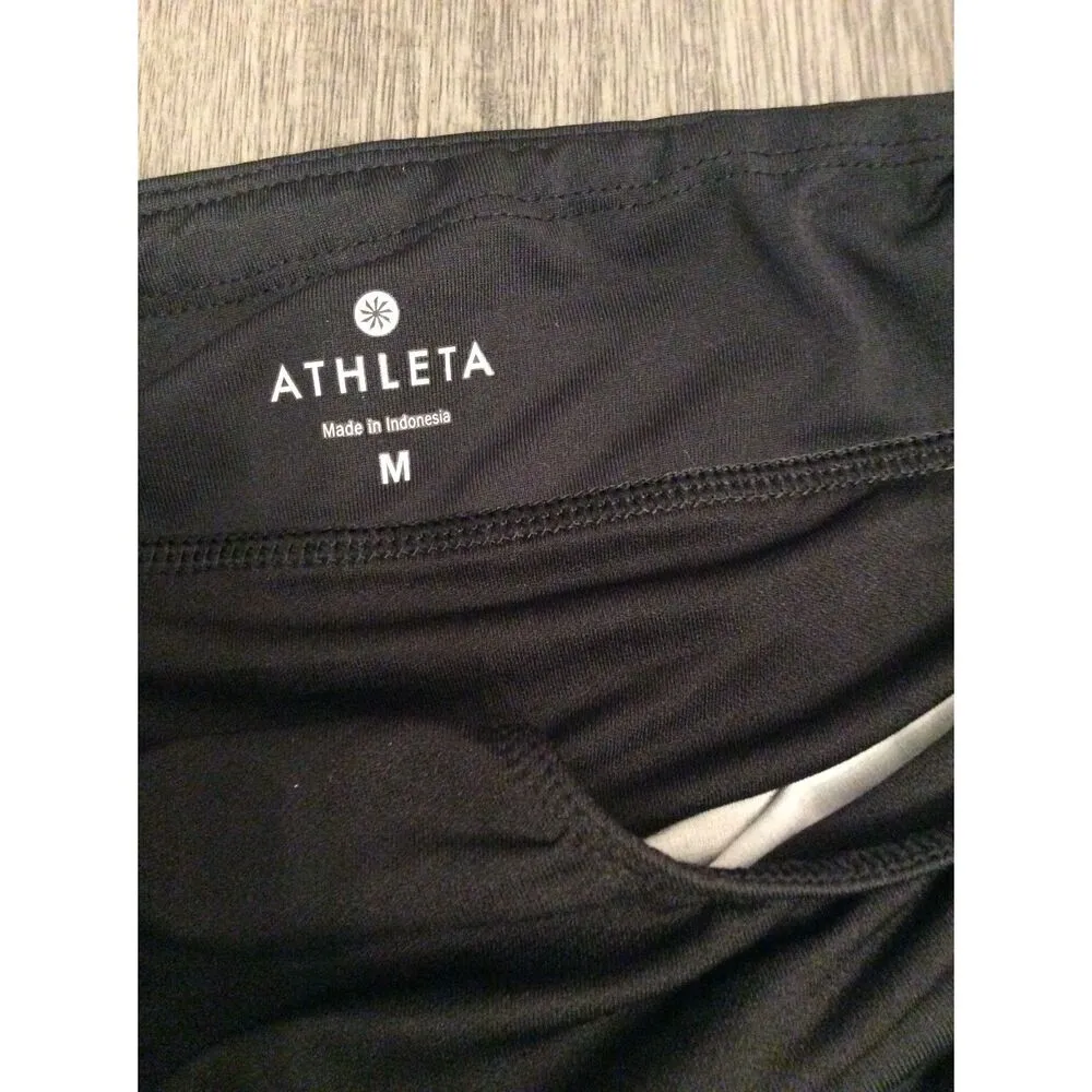 Athleta Medium M Print Racer Short Workout lined Tropical - Image 5