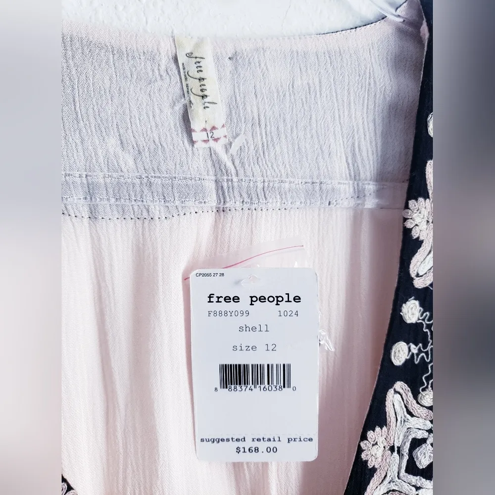 Free People Journey To The Horizon Embroided Maxi Bohemian Dress New With Tags - Image 6