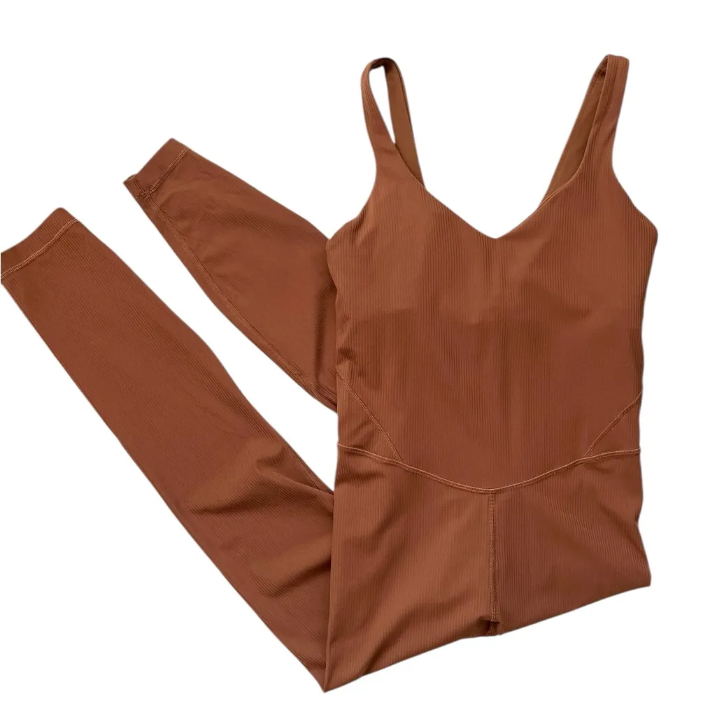 Lululemon Align Ribbed Bodysuit Roasted Brown 6 - Image 14