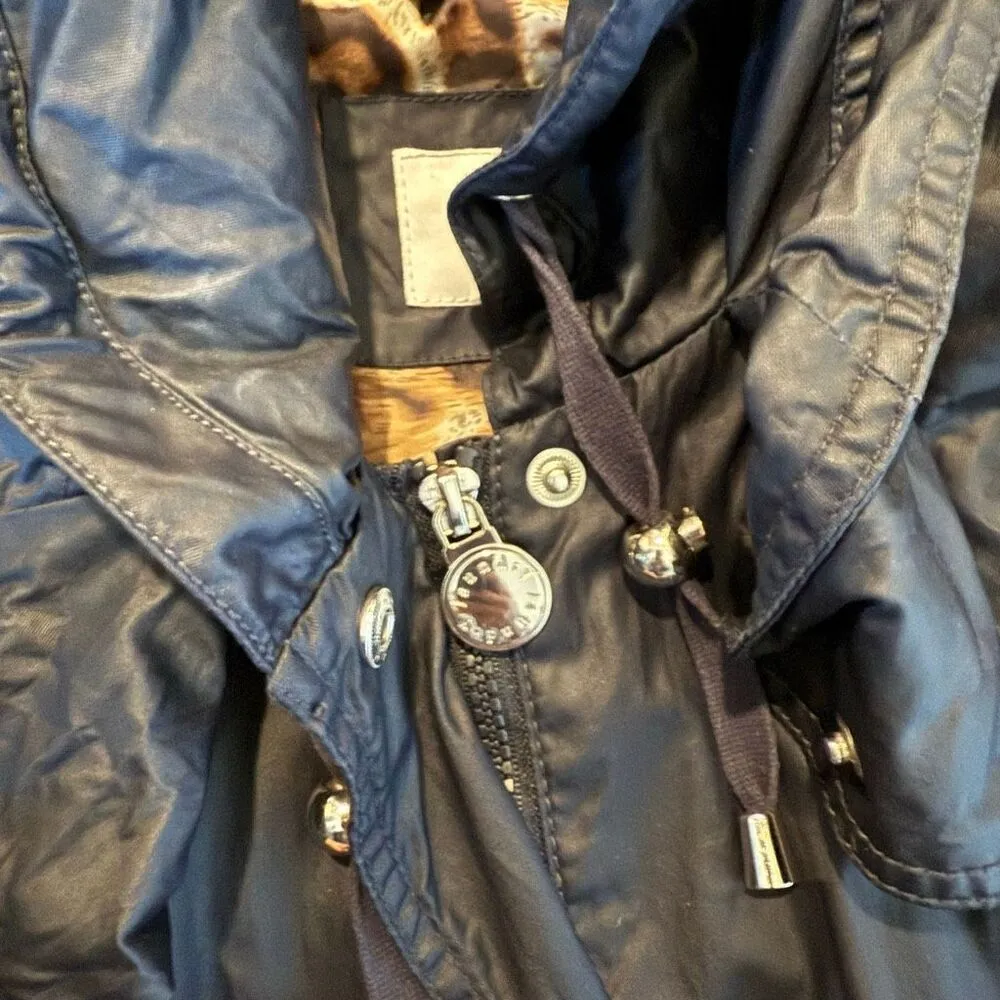 Laundry Shelli Segal navy waxed rain jacket size M - Image 10