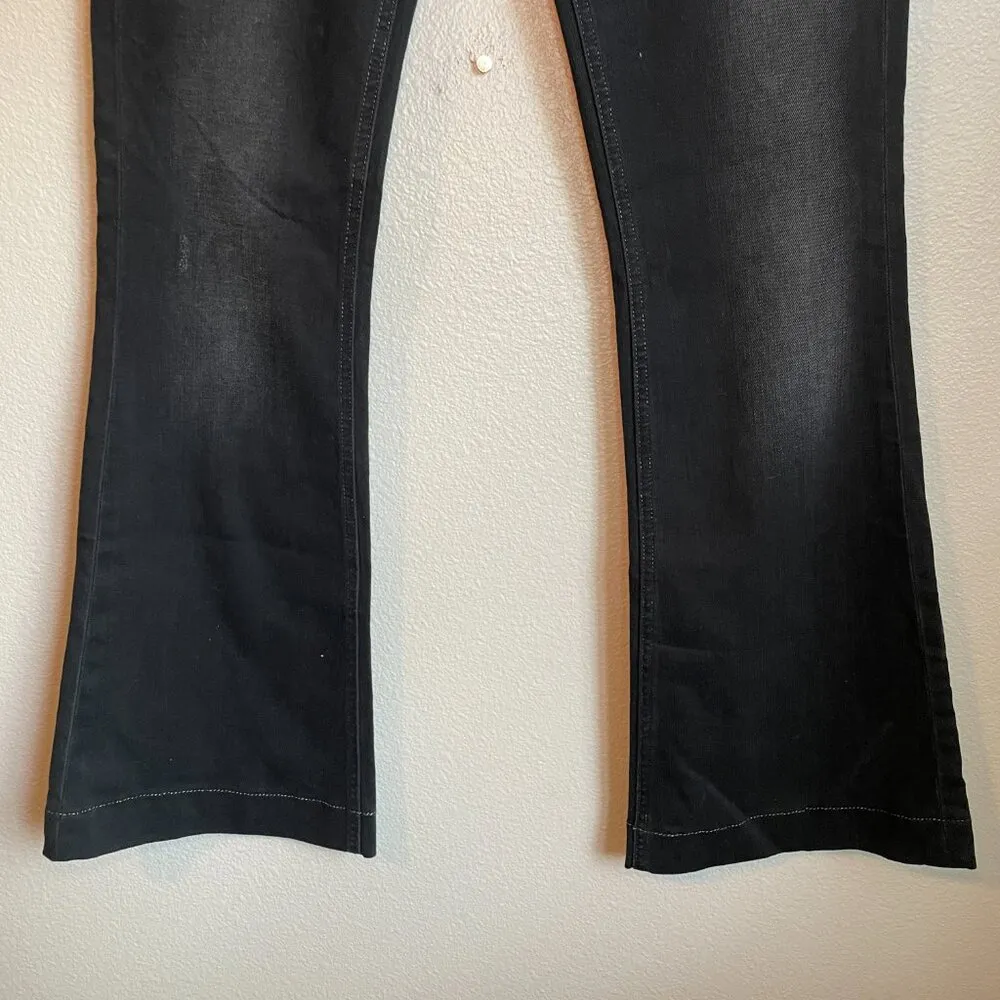 Vintage Paige Premium Denim Oakland Black Jeans Size 28 Flare Y2K - Image 3