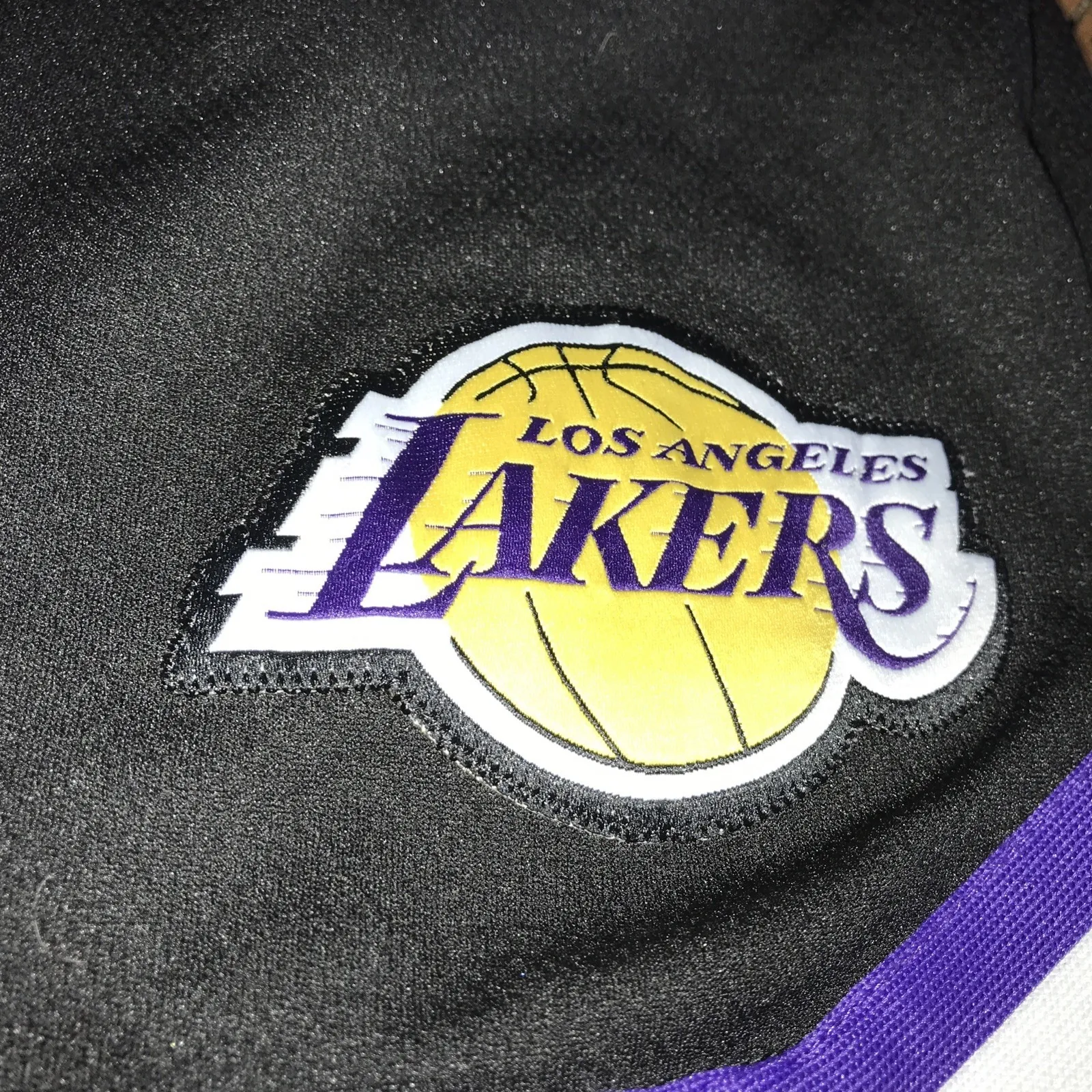 Los Angeles Lakers Small Black Adult Basketball Shorts (no drawstring) - Image 3