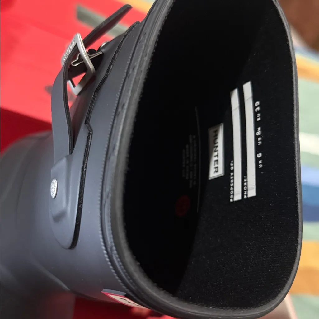 NEW NIB HUNTER Original Short Matte Rain Boot Black SZ-8 - Image 13