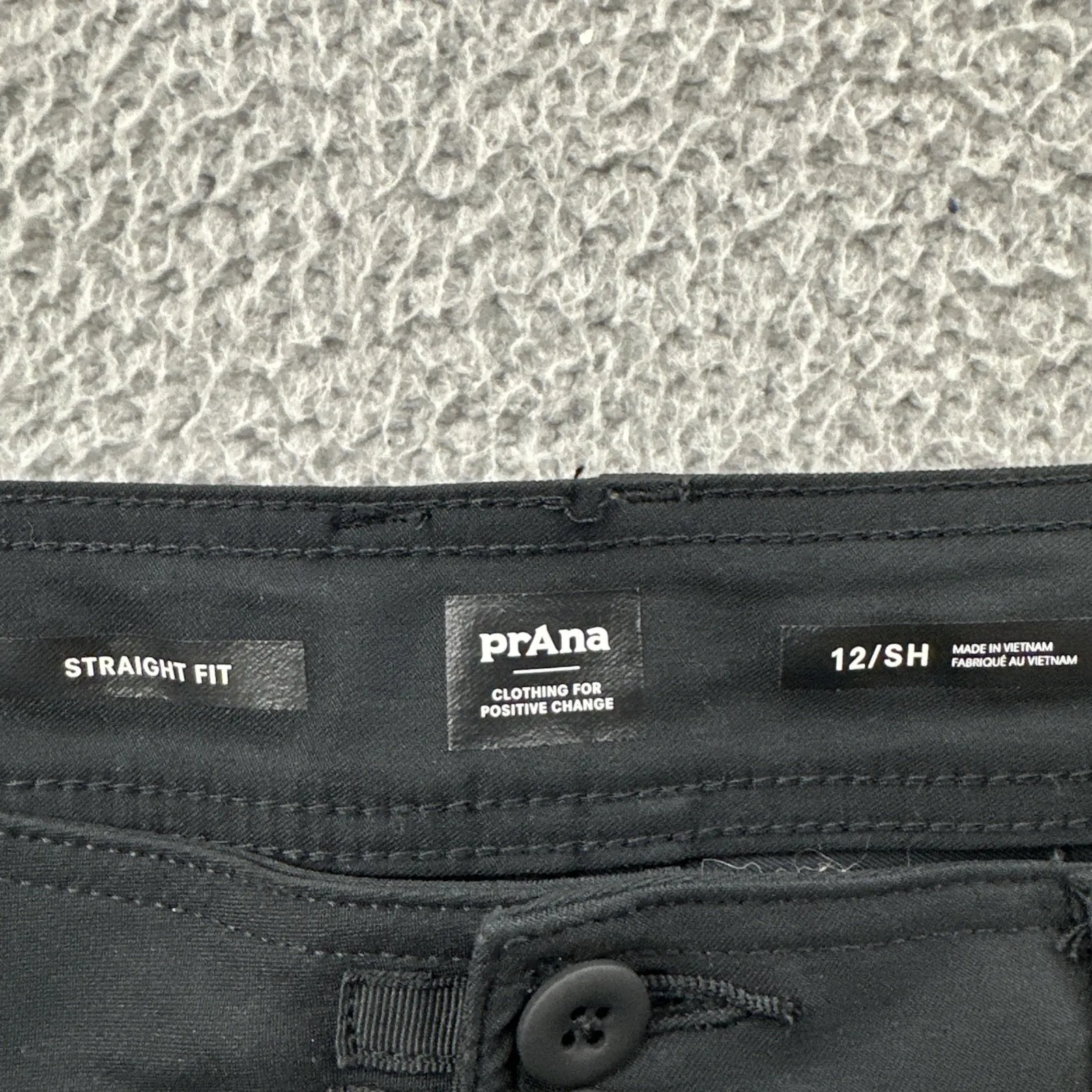 Prana Halle Pants Straight Leg Black Outdoor Travel Hiking Women's 12 Short x 27 - Image 3