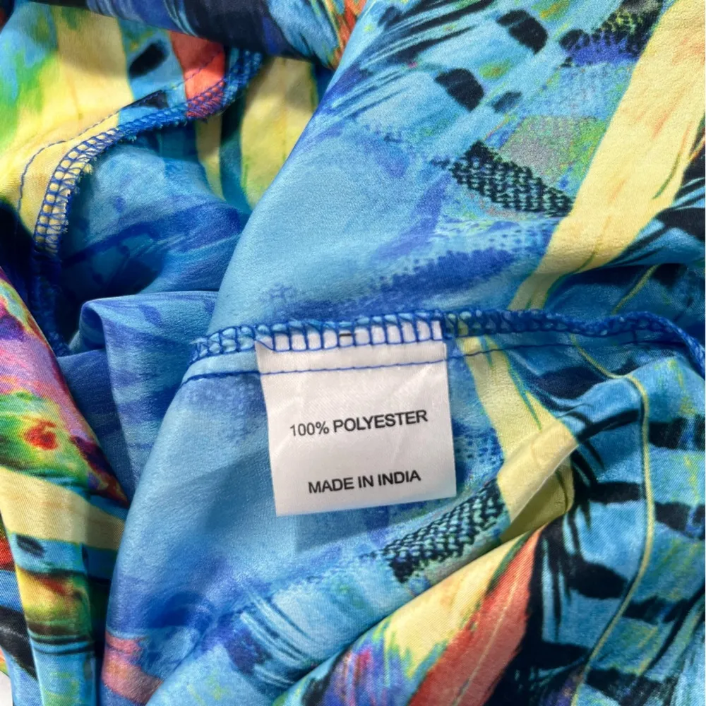 La Moda True Colors Resort Maxi T Back Kaftan Dress With Pockets Blue Size XL - Image 6