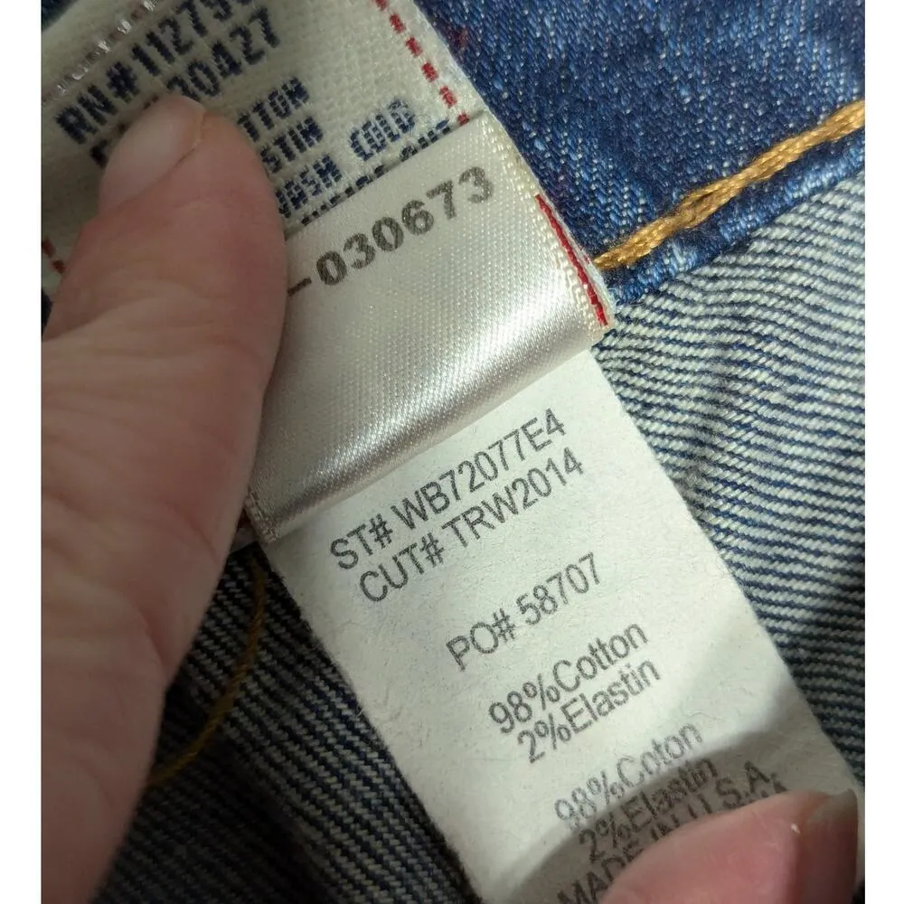 True Religion Stella Stretch Skinny Jeans Navy Blue Rinse Womens 31 Long Denim - Image 4