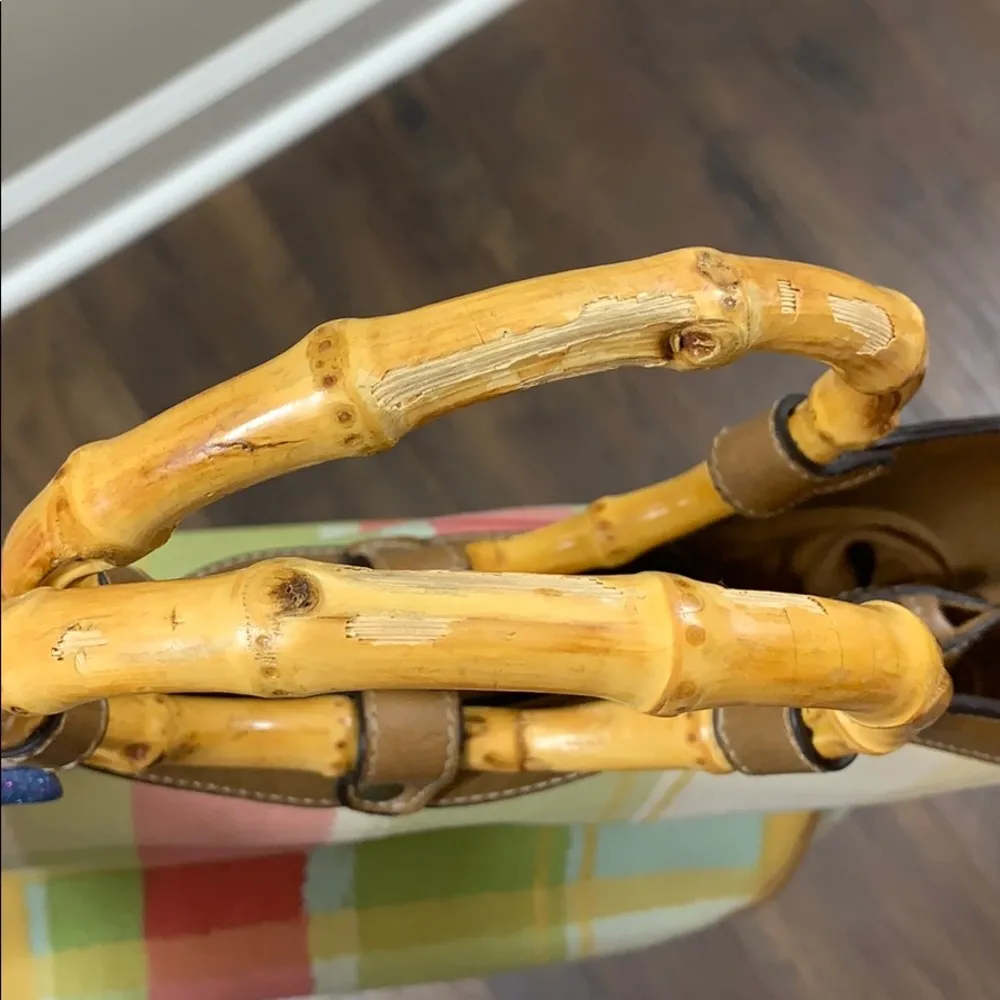 Relic plaid bamboo handle tote - Image 7