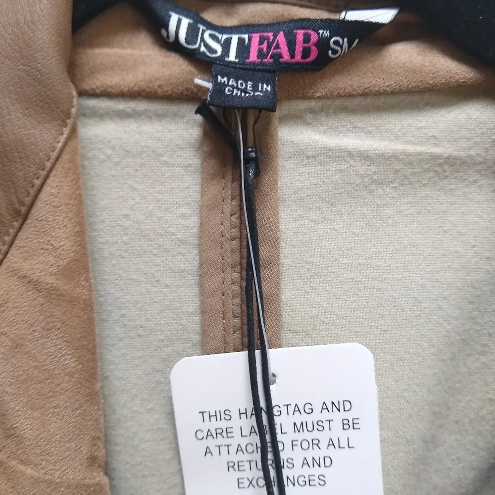 Just Fab Waterfall Faux Leather Jacket - Image 6