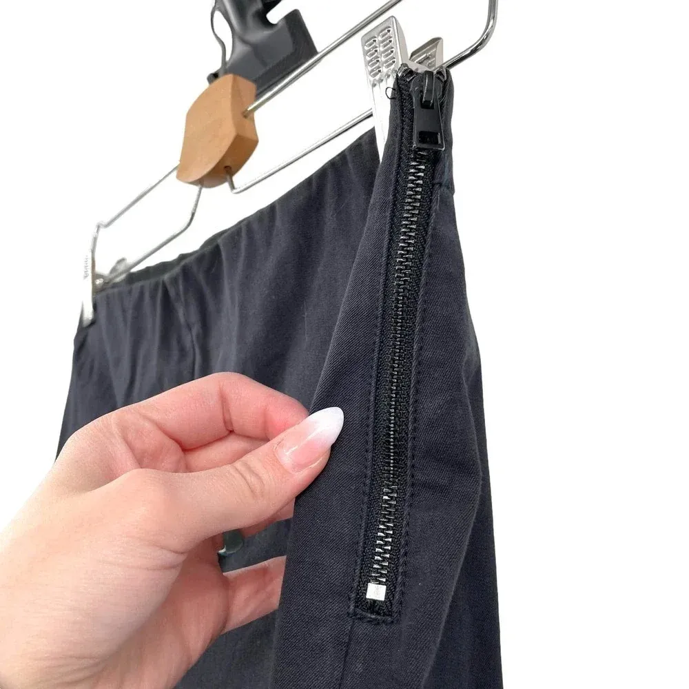 Everlane‎ The Side-Zip Stretch Cotton Pants in Black Ankle Crop Size US 8 - Image 6