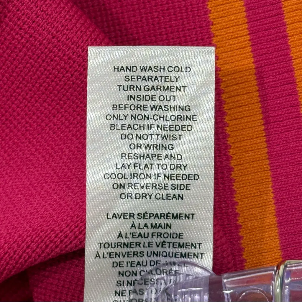 House of Harlow 1960 Knit Skirt Set Small Pink Orange Y2K Retro Two Piece Crop - Image 8