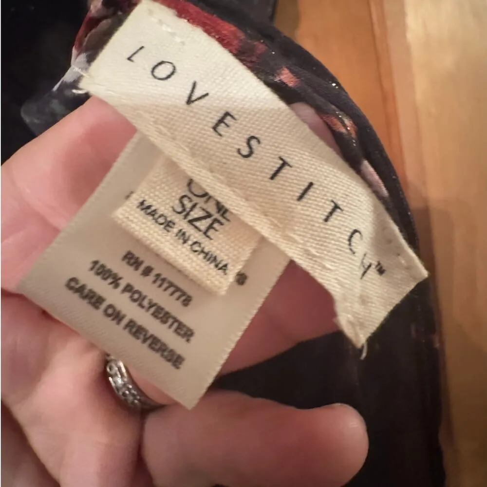 LoveStitch midi Kimono floral with metalic accent OS Midi length Boho Bohemian - Image 3