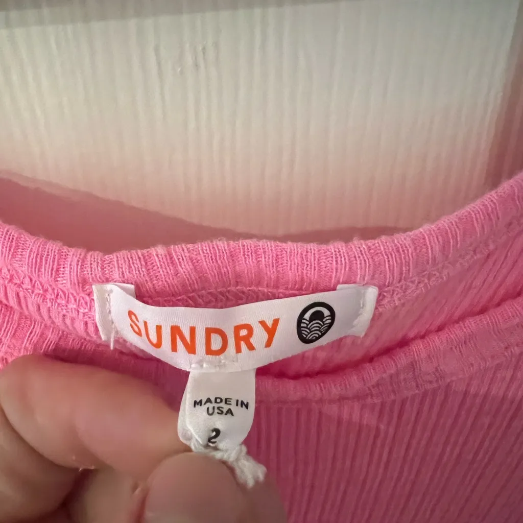 Sundry Pink Relaxed Camisole Top - Image 2