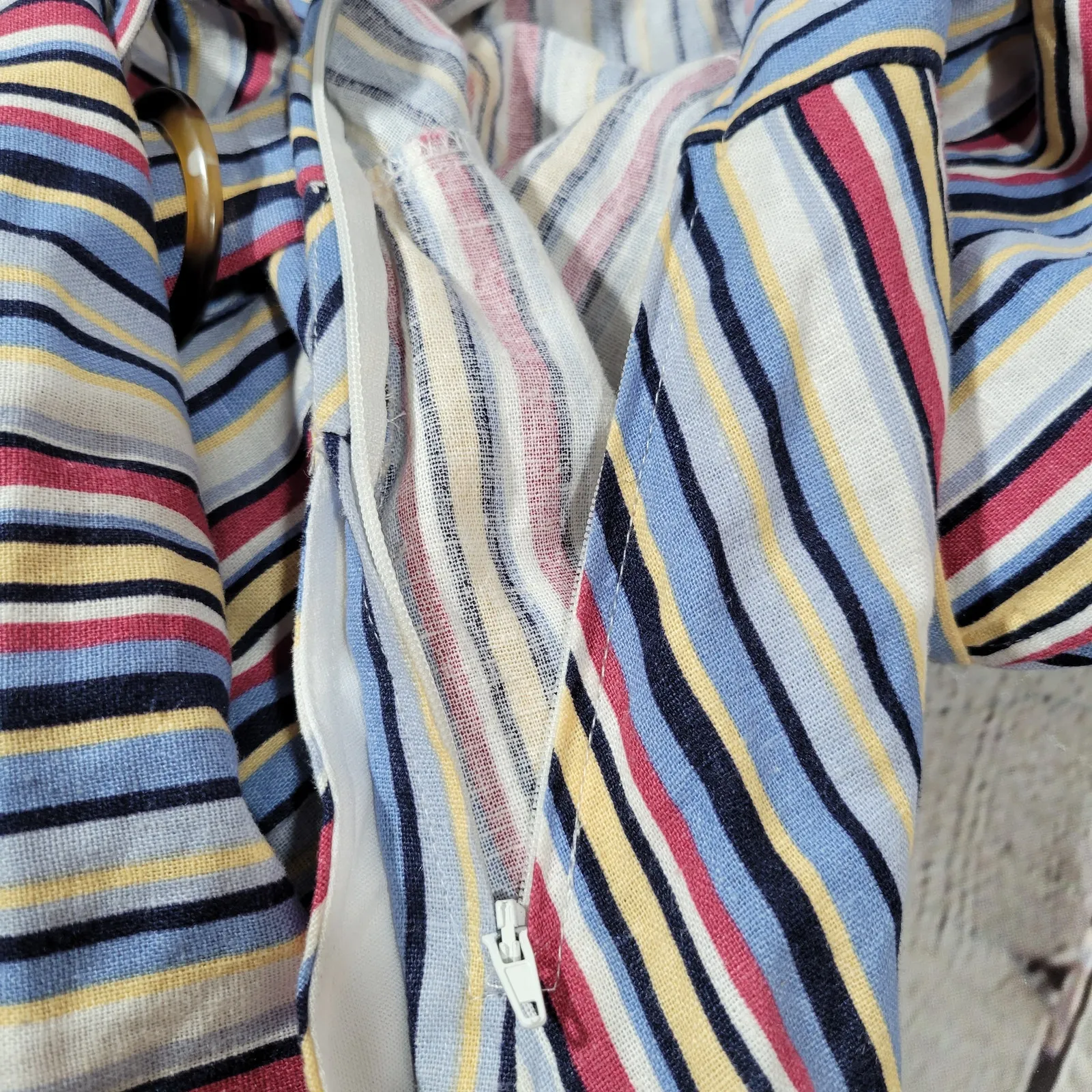 Speechless Womens Plus Size XL Striped V Neck‎ Wrap Dress Ruffle Hem - Image 9